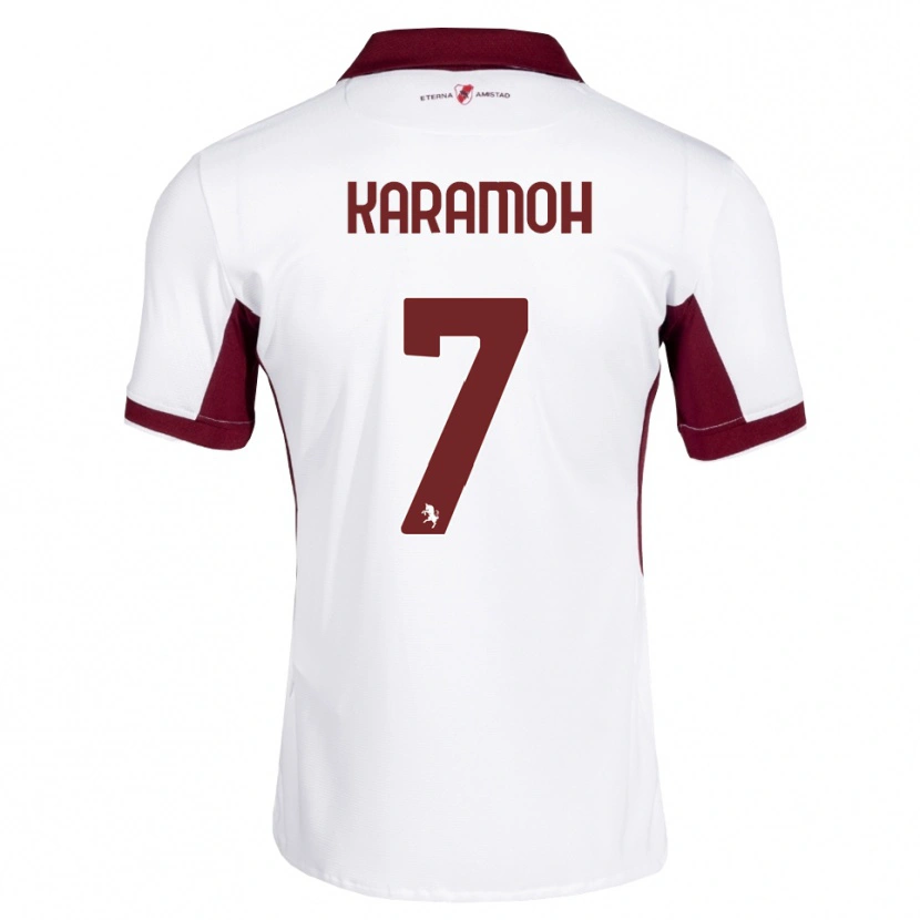 Danxen Dames Yann Karamoh #7 Bordeauxrood Wit Rood Uitshirt Uittenue 2026/27 T-Shirt België
