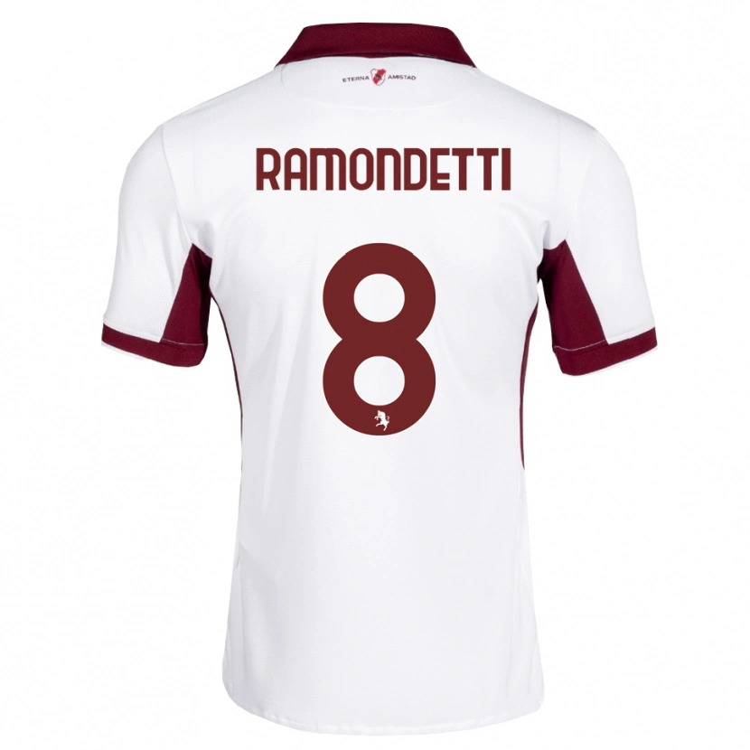 Danxen Dames Vittorio Ramondetti #8 Bordeauxrood Wit Rood Uitshirt Uittenue 2026/27 T-Shirt België