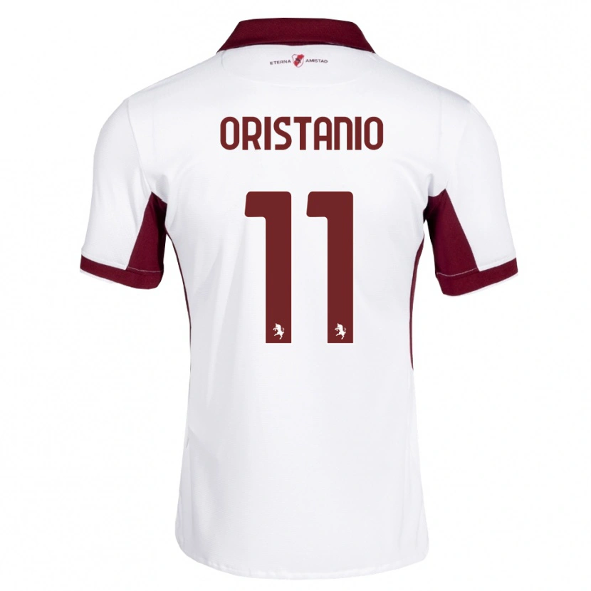 Danxen Dames Gaetano Oristanio #11 Bordeauxrood Wit Rood Uitshirt Uittenue 2026/27 T-Shirt België
