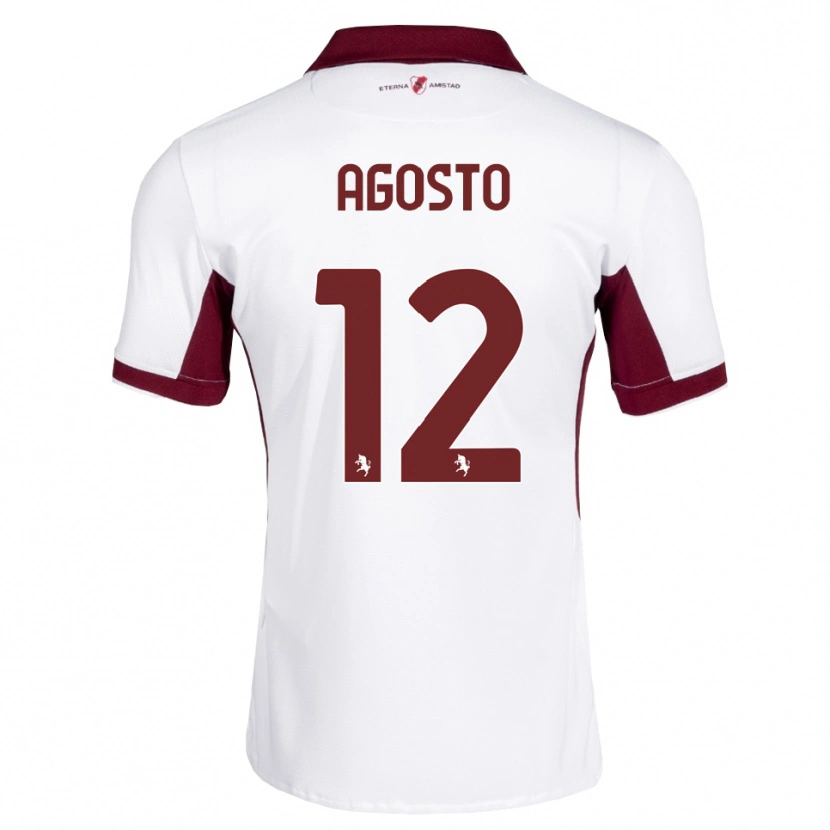 Danxen Dames Gabriel Agosto #12 Bordeauxrood Wit Rood Uitshirt Uittenue 2026/27 T-Shirt België