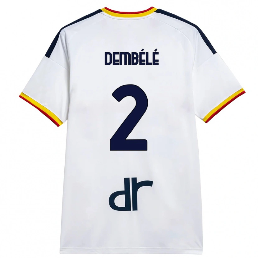 Danxen Dames Ali Dembélé #2 Wit Geel Rood Uitshirt Uittenue 2026/27 T-Shirt België