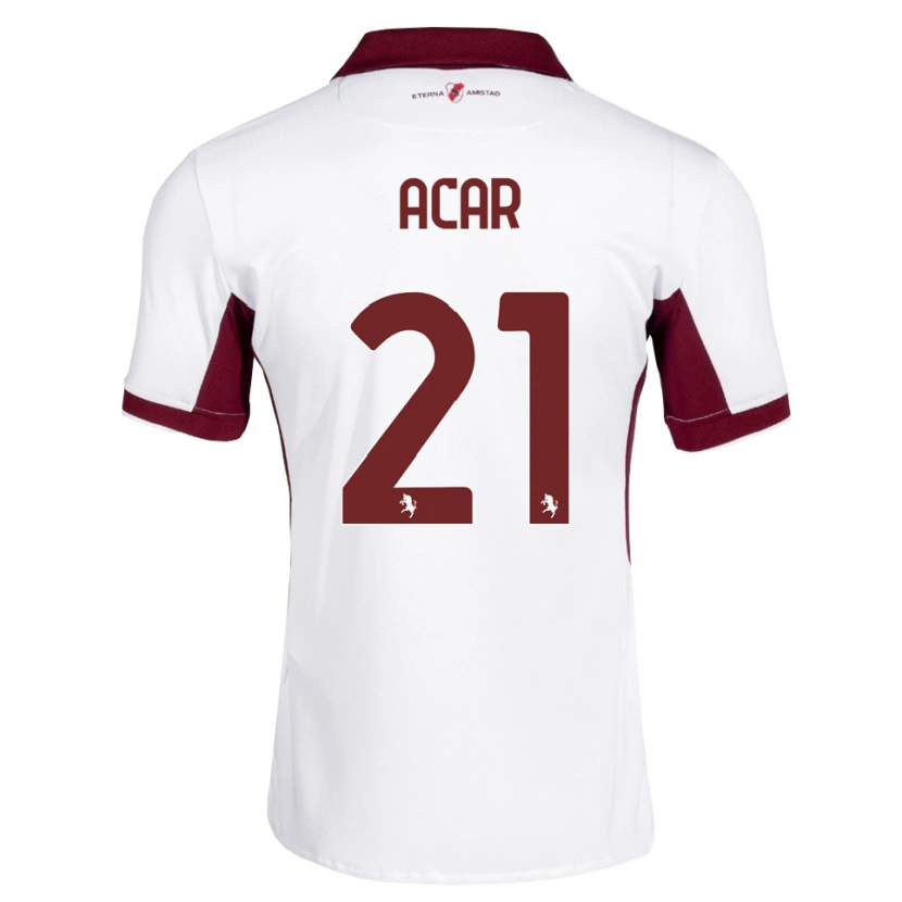 Danxen Dames Emirhan Acar #21 Bordeauxrood Wit Rood Uitshirt Uittenue 2026/27 T-Shirt België