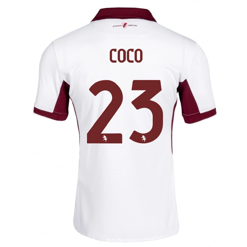 Danxen Dames Saúl Coco #23 Bordeauxrood Wit Rood Uitshirt Uittenue 2026/27 T-Shirt België