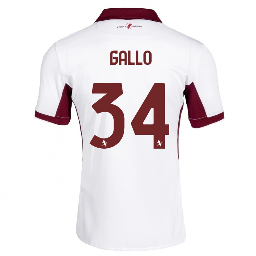 Danxen Dames Tommaso Gallo #34 Bordeauxrood Wit Rood Uitshirt Uittenue 2026/27 T-Shirt België