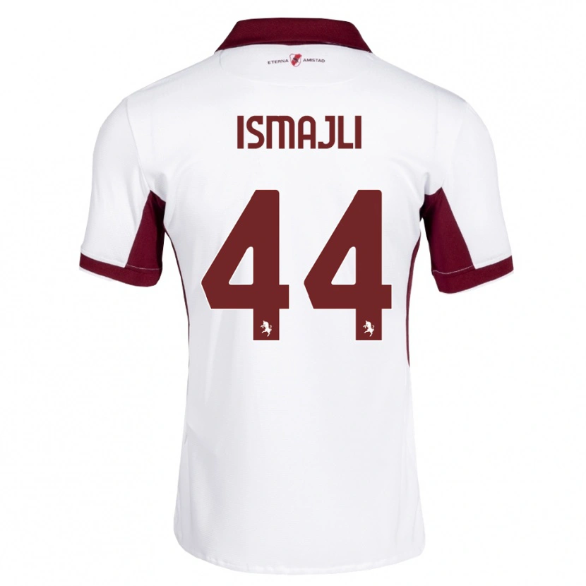 Danxen Dames Ardian Ismajli #44 Bordeauxrood Wit Rood Uitshirt Uittenue 2026/27 T-Shirt België