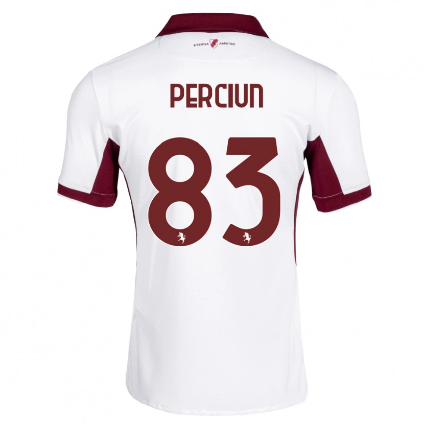 Danxen Dames Sergiu Perciun #83 Bordeauxrood Wit Rood Uitshirt Uittenue 2026/27 T-Shirt België