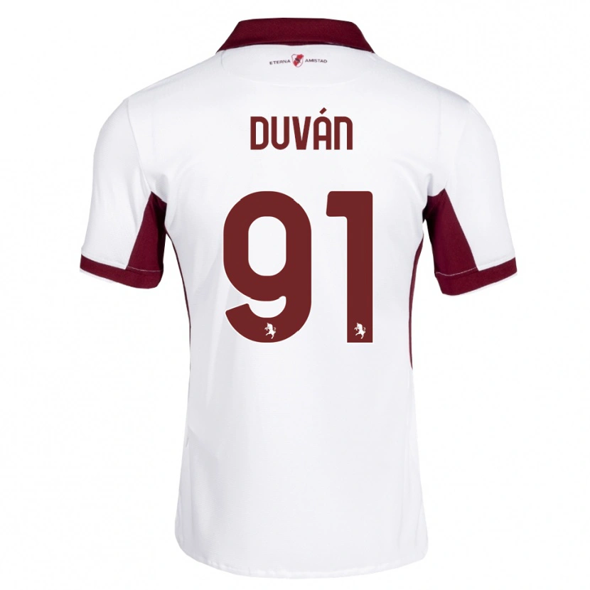 Danxen Dames Duván Zapata #91 Bordeauxrood Wit Rood Uitshirt Uittenue 2026/27 T-Shirt België