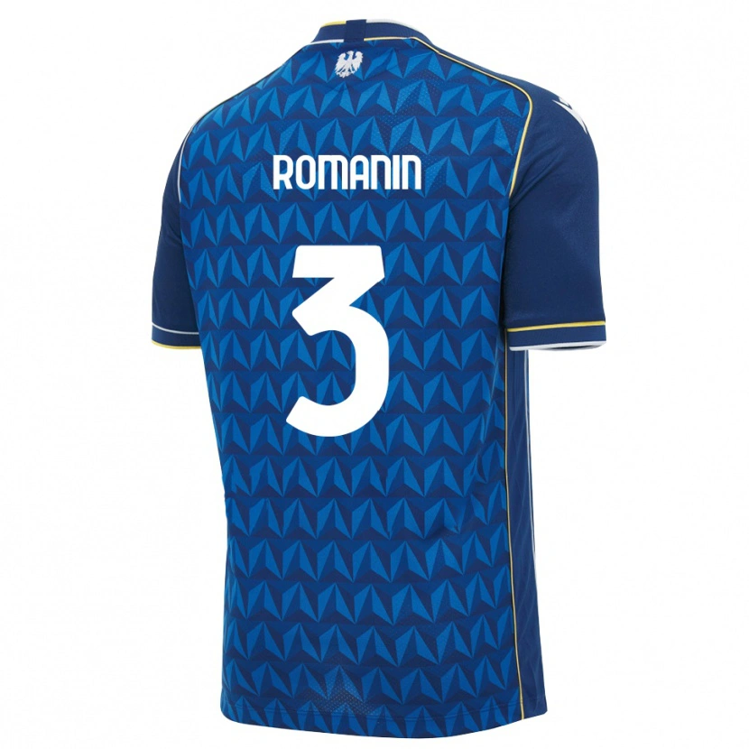 Danxen Dames Mattia Romanin #3 Koninklijk Blauw Wit Blauw Uitshirt Uittenue 2026/27 T-Shirt België