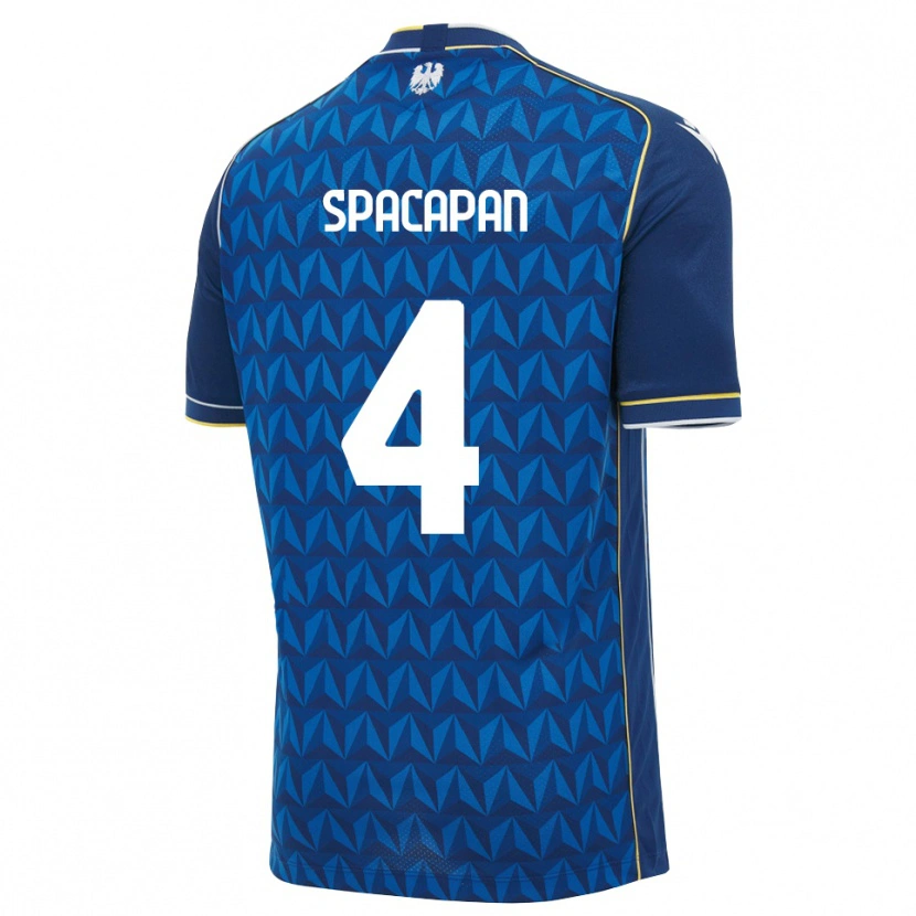 Danxen Dames Luka Spacapan #4 Koninklijk Blauw Wit Blauw Uitshirt Uittenue 2026/27 T-Shirt België
