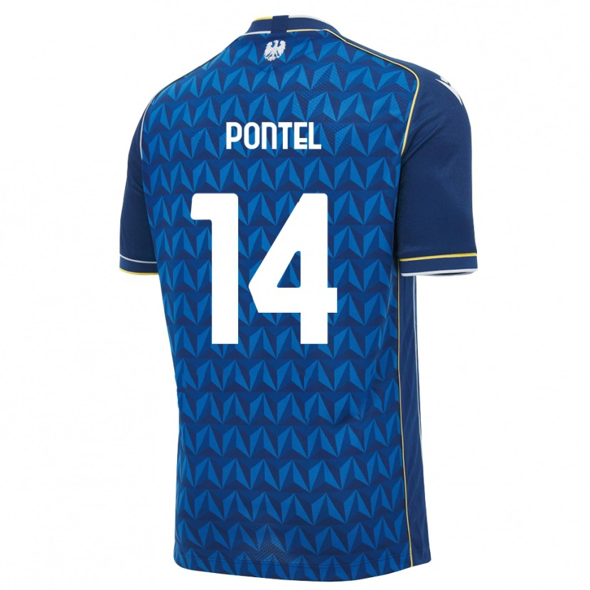 Danxen Dames Simone Pontel #14 Koninklijk Blauw Wit Blauw Uitshirt Uittenue 2026/27 T-Shirt België