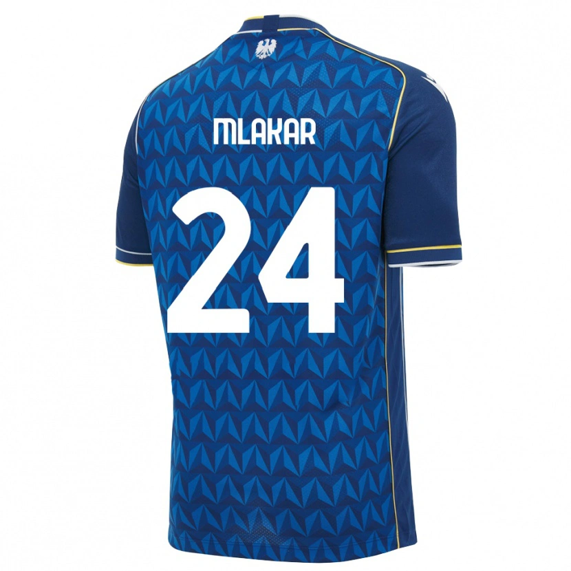 Danxen Dames Lorenzo Mlakar #24 Koninklijk Blauw Wit Blauw Uitshirt Uittenue 2026/27 T-Shirt België