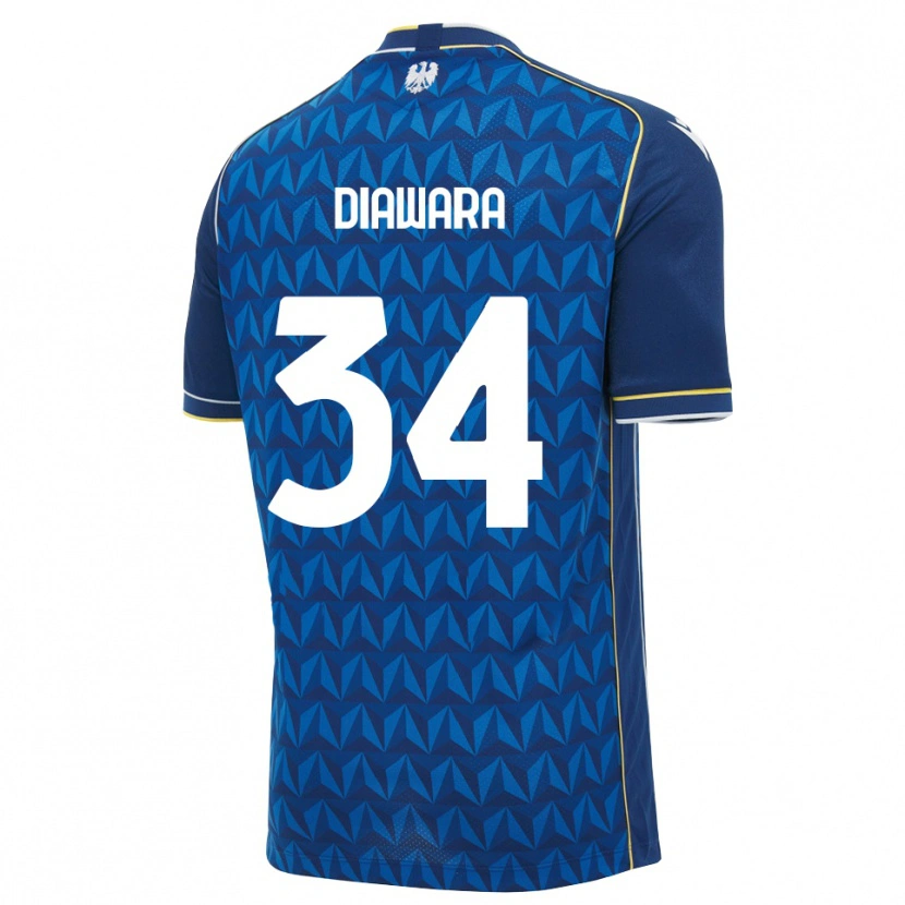 Danxen Dames Sekou Diawara #34 Koninklijk Blauw Wit Blauw Uitshirt Uittenue 2026/27 T-Shirt België