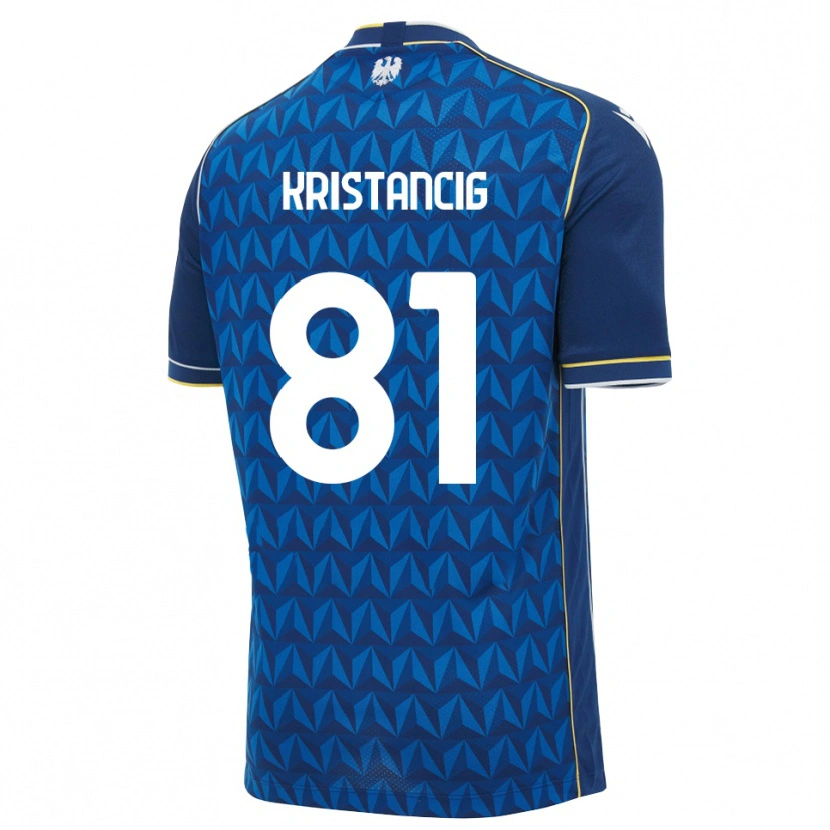 Danxen Dames Luca Kristancig #81 Koninklijk Blauw Wit Blauw Uitshirt Uittenue 2026/27 T-Shirt België