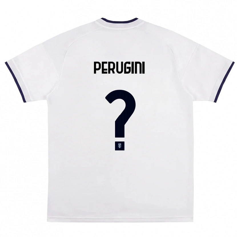 Danxen Dames Mattia Perugini #0 Wit Rood Koninklijk Blauw Uitshirt Uittenue 2026/27 T-Shirt België