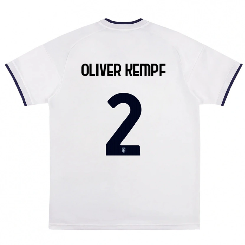 Danxen Dames Marc Oliver Kempf #2 Wit Rood Koninklijk Blauw Uitshirt Uittenue 2026/27 T-Shirt België