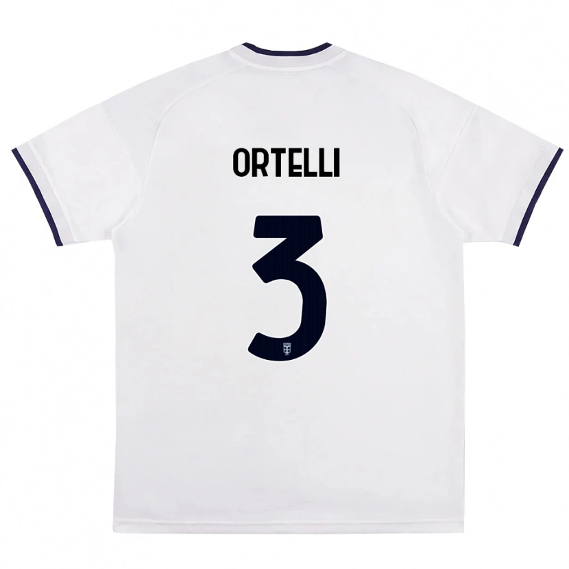 Danxen Dames Manuel Ortelli #3 Wit Rood Koninklijk Blauw Uitshirt Uittenue 2026/27 T-Shirt België