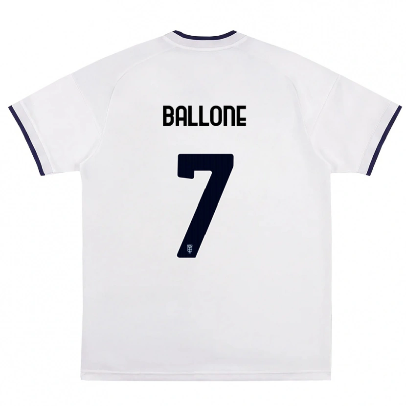 Danxen Dames Andrea Ballone #7 Wit Rood Koninklijk Blauw Uitshirt Uittenue 2026/27 T-Shirt België