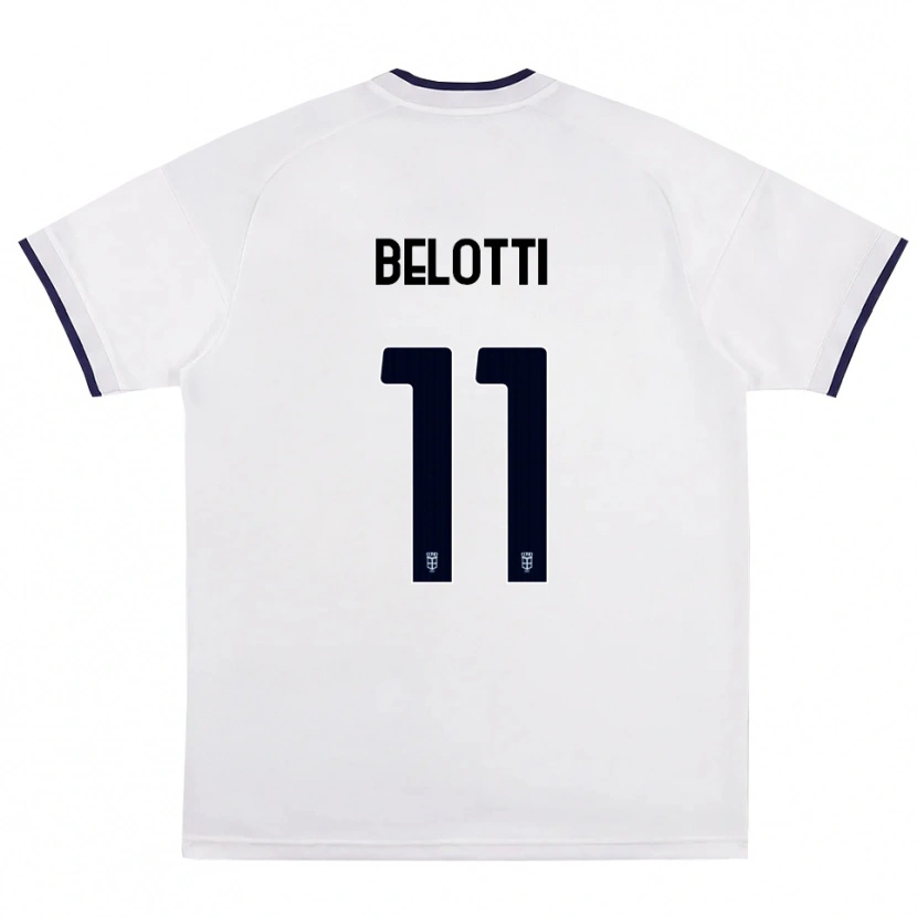 Danxen Dames Andrea Belotti #11 Wit Rood Koninklijk Blauw Uitshirt Uittenue 2026/27 T-Shirt België