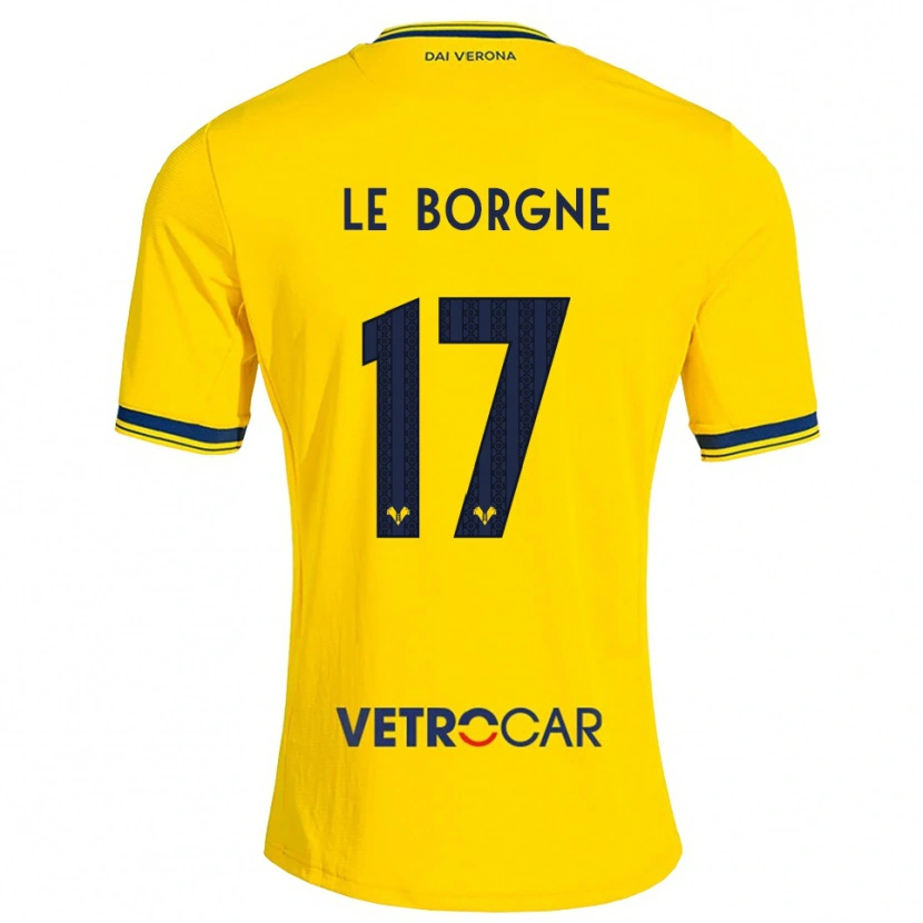 Danxen Dames Andréa Le Borgne #17 Geel Rood Uitshirt Uittenue 2026/27 T-Shirt België