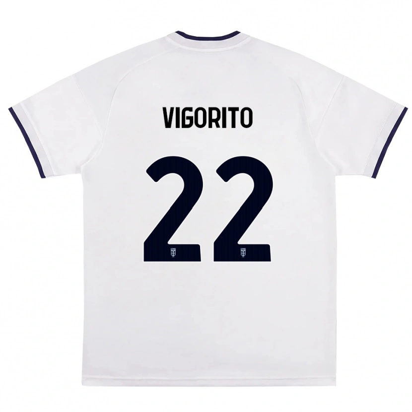 Danxen Dames Mauro Vigorito #22 Wit Rood Koninklijk Blauw Uitshirt Uittenue 2026/27 T-Shirt België