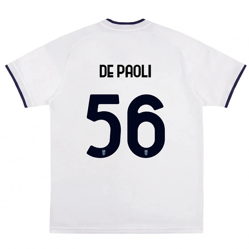 Danxen Dames Cristiano De Paoli #56 Wit Rood Koninklijk Blauw Uitshirt Uittenue 2026/27 T-Shirt België