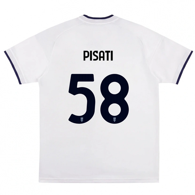 Danxen Dames Samuele Pisati #58 Wit Rood Koninklijk Blauw Uitshirt Uittenue 2026/27 T-Shirt België