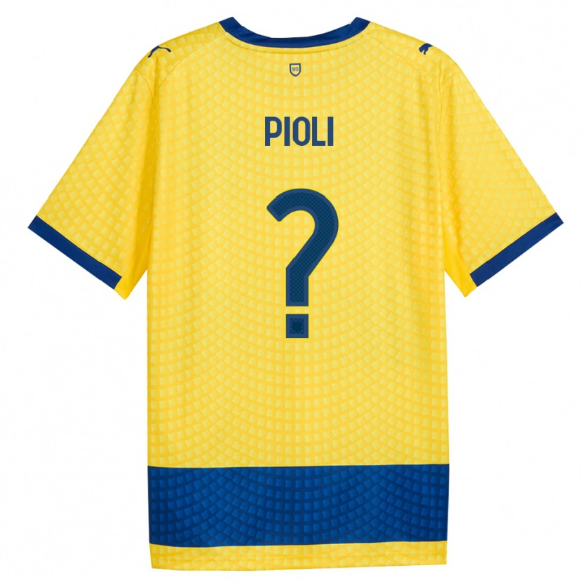 Danxen Dames Federico Pioli #0 Geel Blauw Zwart Uitshirt Uittenue 2026/27 T-Shirt België