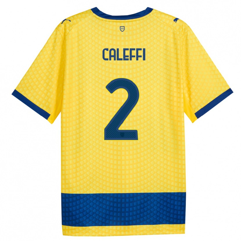 Danxen Dames Riccardo Caleffi #2 Geel Blauw Zwart Uitshirt Uittenue 2026/27 T-Shirt België