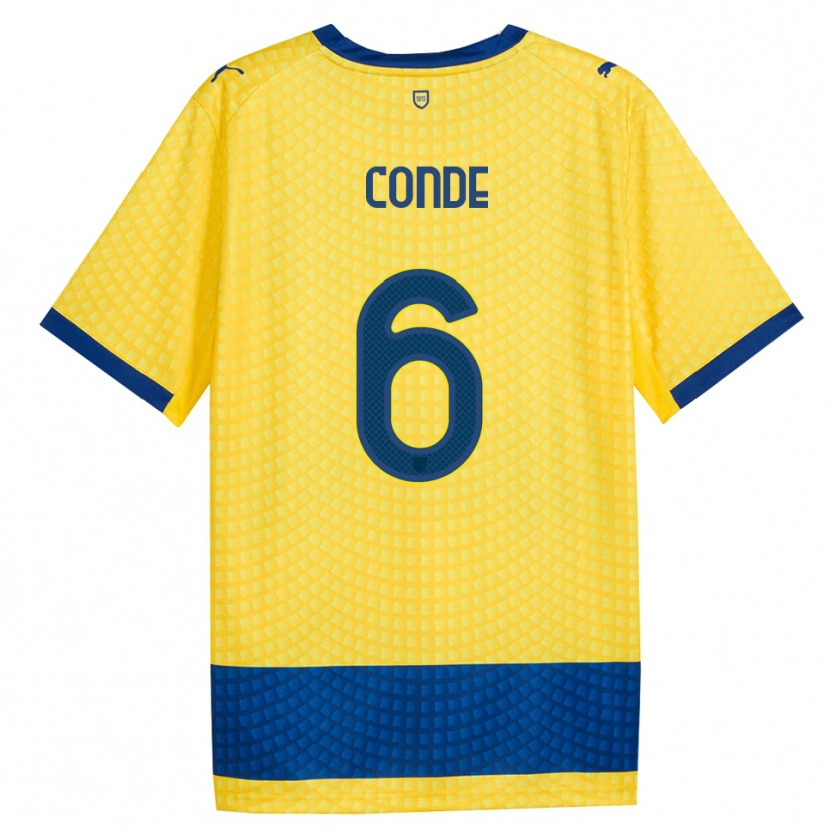 Danxen Dames Bernardo Conde #6 Geel Blauw Zwart Uitshirt Uittenue 2026/27 T-Shirt België