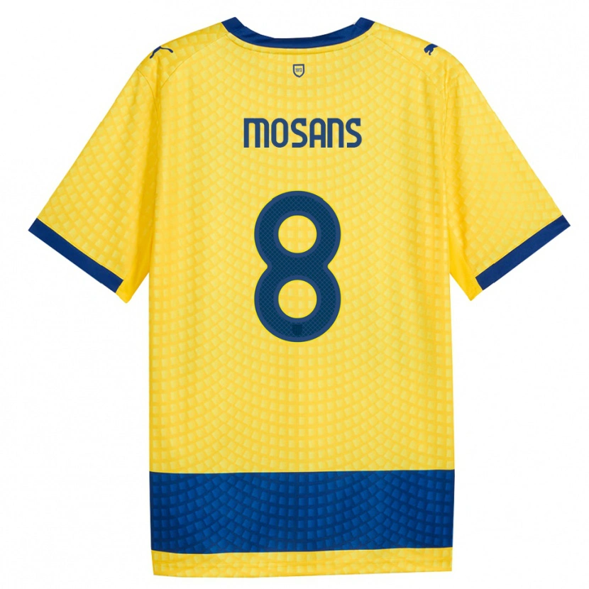 Danxen Dames Kristaps Mosans #8 Geel Blauw Zwart Uitshirt Uittenue 2026/27 T-Shirt België