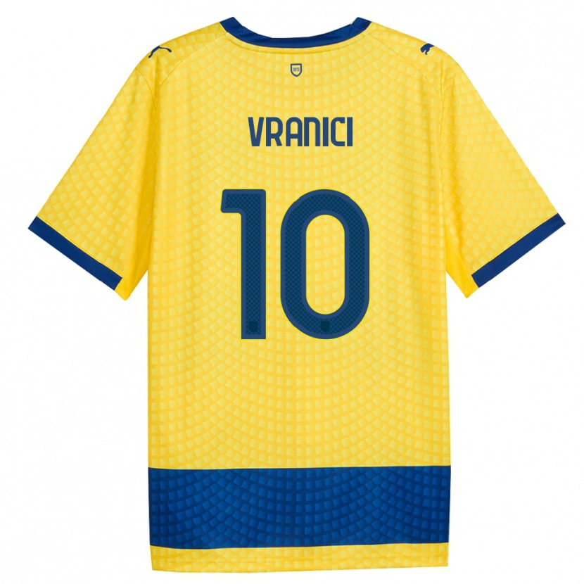 Danxen Dames Dean Vranici #10 Geel Blauw Zwart Uitshirt Uittenue 2026/27 T-Shirt België