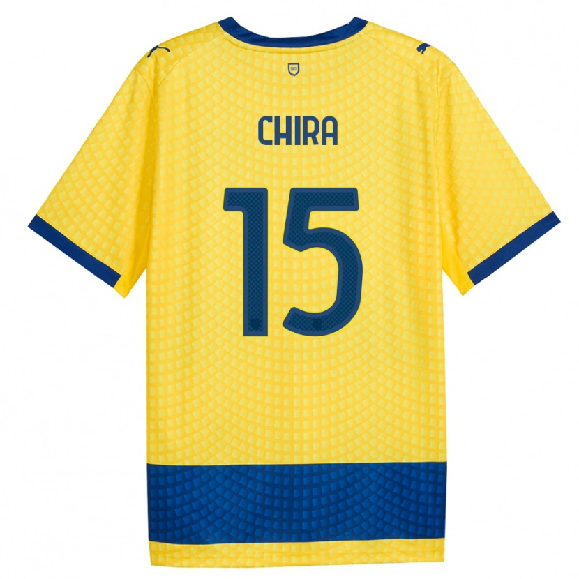 Danxen Dames Alessandro Chira #15 Geel Blauw Zwart Uitshirt Uittenue 2026/27 T-Shirt België