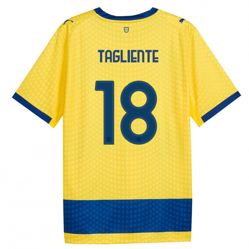 Danxen Dames Anthony Tagliente #18 Geel Blauw Zwart Uitshirt Uittenue 2026/27 T-Shirt België