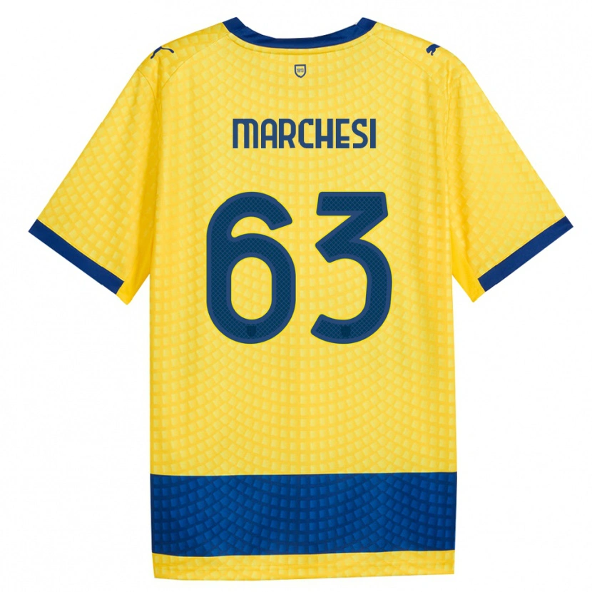 Danxen Dames Lorenzo Marchesi #63 Geel Blauw Zwart Uitshirt Uittenue 2026/27 T-Shirt België