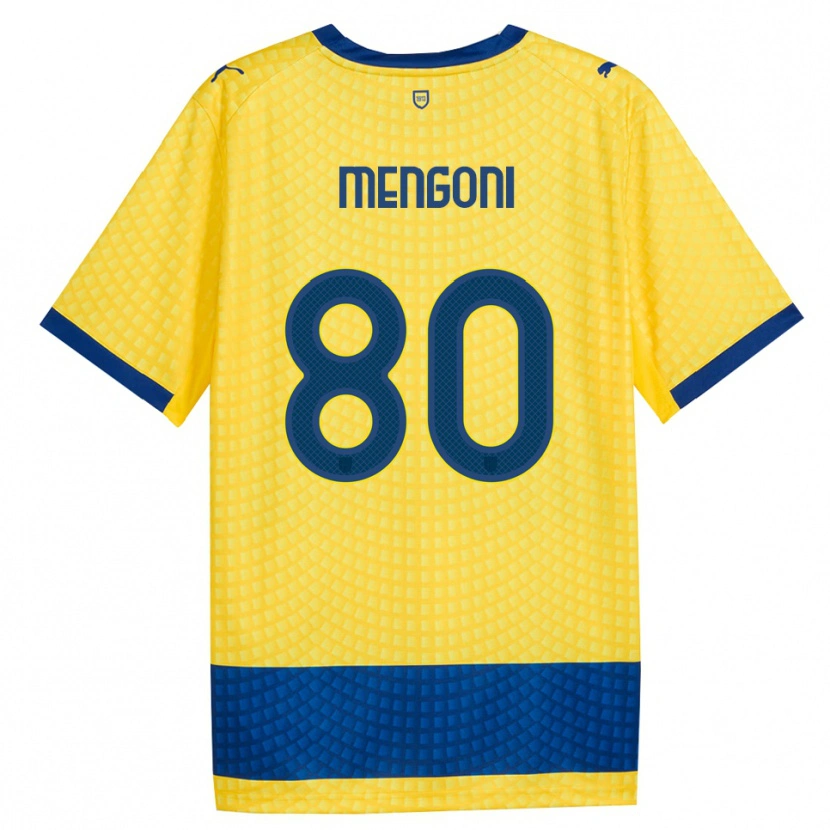 Danxen Dames Filippo Mengoni #80 Geel Blauw Zwart Uitshirt Uittenue 2026/27 T-Shirt België