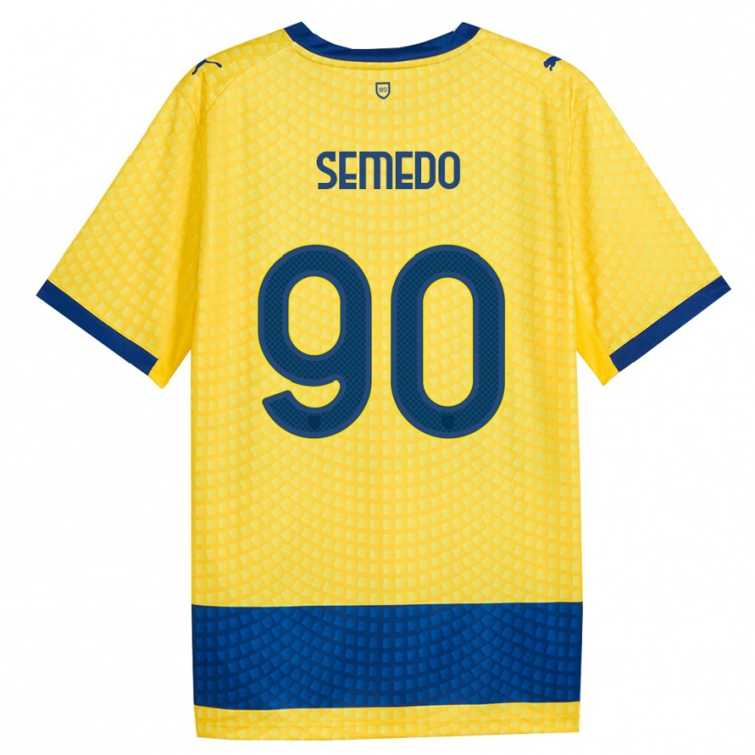 Danxen Dames Afonso Semedo #90 Geel Blauw Zwart Uitshirt Uittenue 2026/27 T-Shirt België