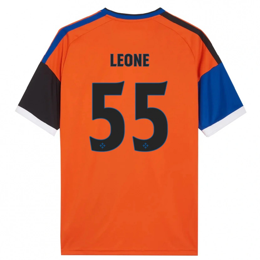 Danxen Dames Giuseppe Leone #55 Oranje Blauw Zwart Wit Uitshirt Uittenue 2026/27 T-Shirt België