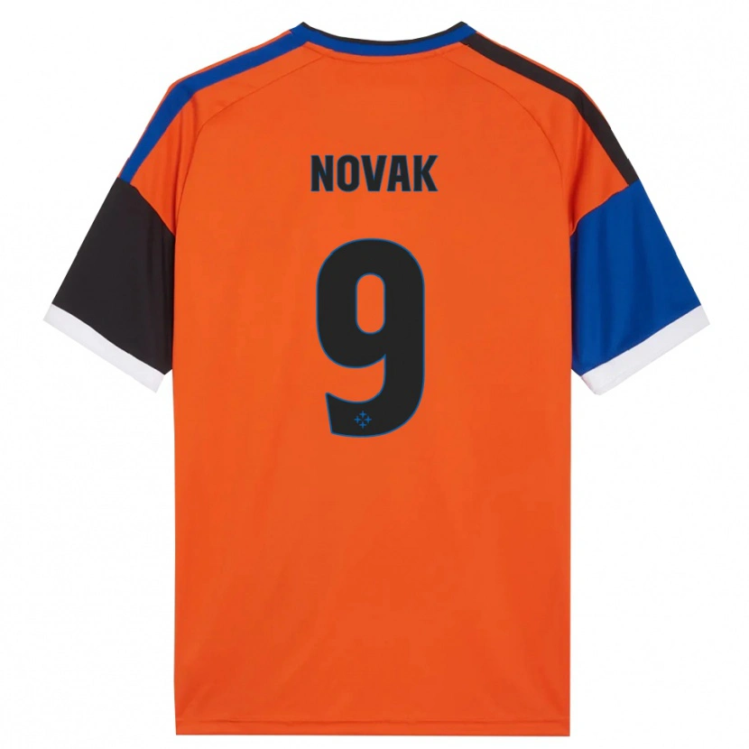 Danxen Dames Maros Novak #9 Oranje Blauw Zwart Wit Uitshirt Uittenue 2026/27 T-Shirt België