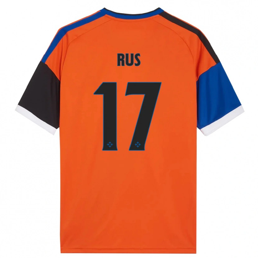 Danxen Dames Adrian Rus #17 Oranje Blauw Zwart Wit Uitshirt Uittenue 2026/27 T-Shirt België