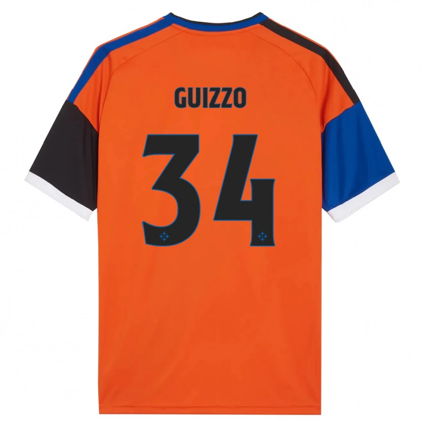 Danxen Dames Tommaso Guizzo #34 Oranje Blauw Zwart Wit Uitshirt Uittenue 2026/27 T-Shirt België