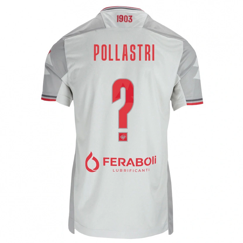 Danxen Dames Luca Pollastri #0 Grijs Wit Rood Uitshirt Uittenue 2026/27 T-Shirt België