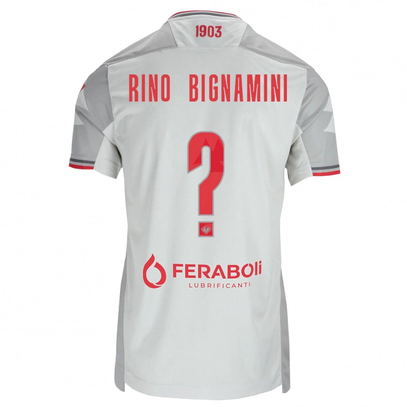 Danxen Dames Filippo Rino Bignamini #0 Grijs Wit Rood Uitshirt Uittenue 2026/27 T-Shirt België