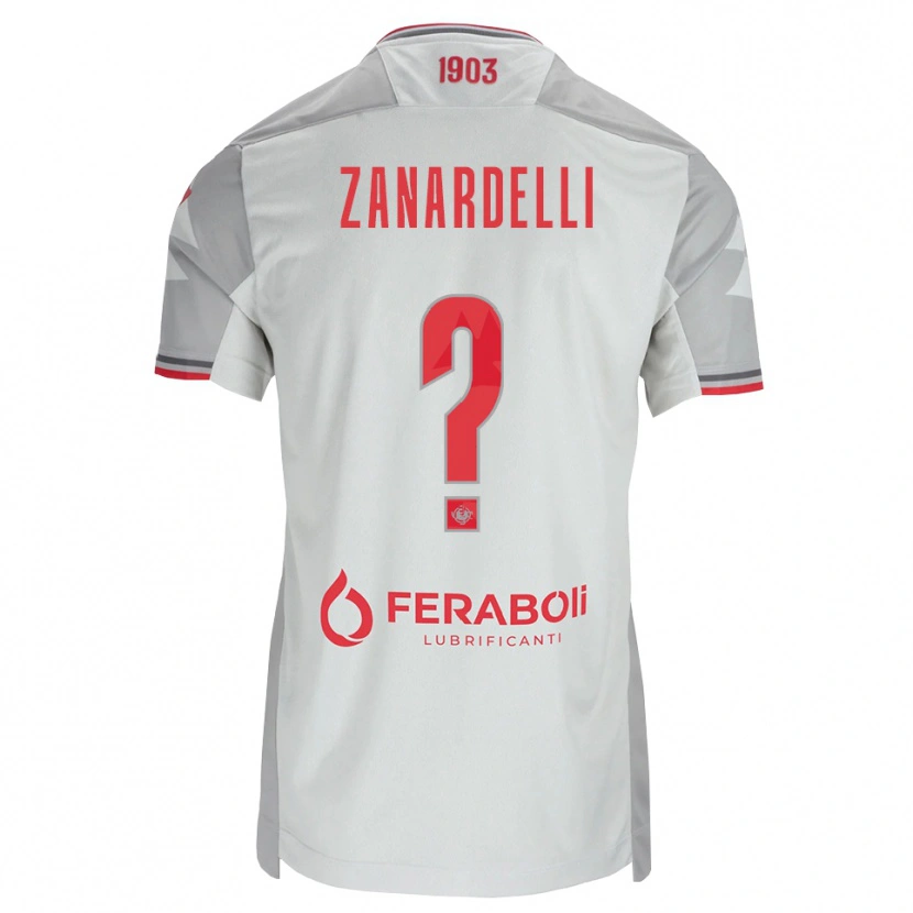 Danxen Dames Nicola Zanardelli #0 Grijs Wit Rood Uitshirt Uittenue 2026/27 T-Shirt België