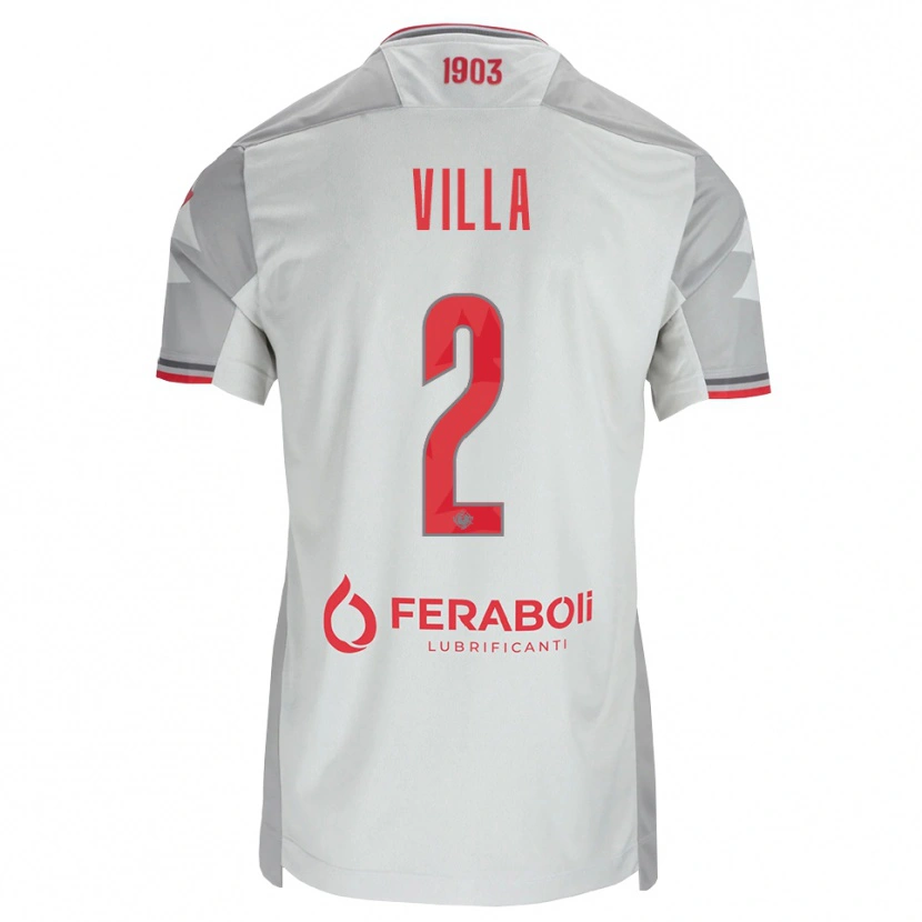 Danxen Dames Riccardo Villa #2 Grijs Wit Rood Uitshirt Uittenue 2026/27 T-Shirt België