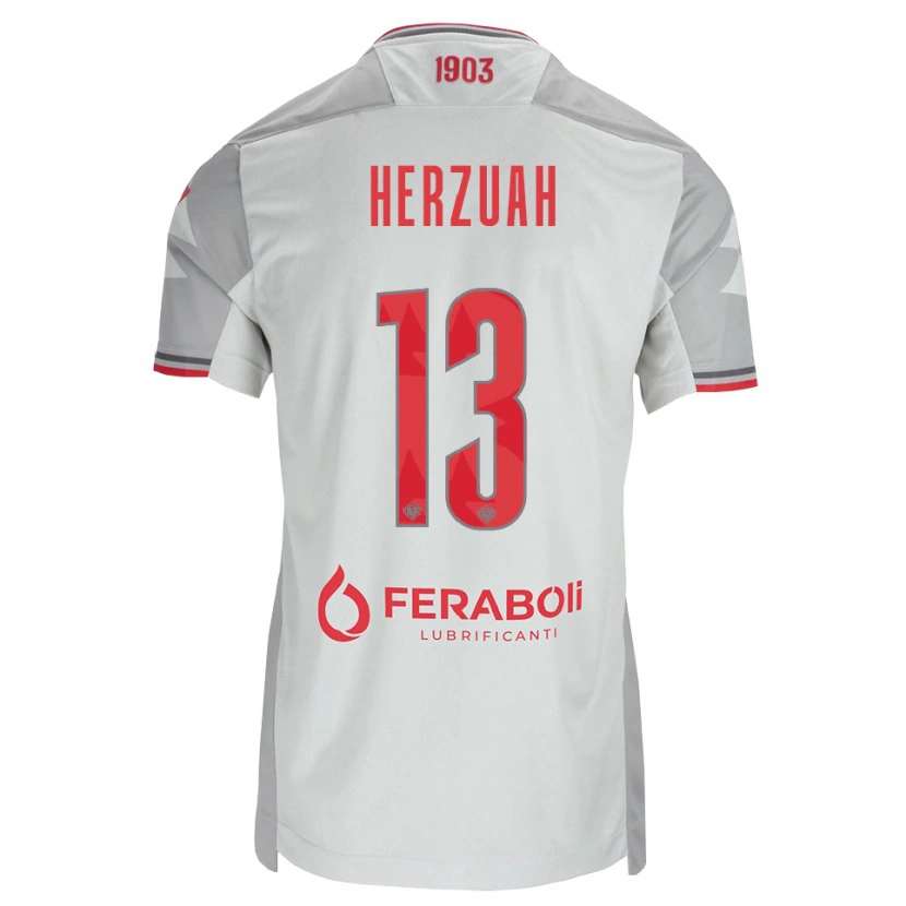 Danxen Dames Gabriel Herzuah #13 Grijs Wit Rood Uitshirt Uittenue 2026/27 T-Shirt België