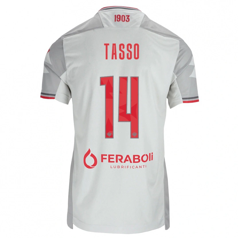 Danxen Dames Achille Tasso #14 Grijs Wit Rood Uitshirt Uittenue 2026/27 T-Shirt België