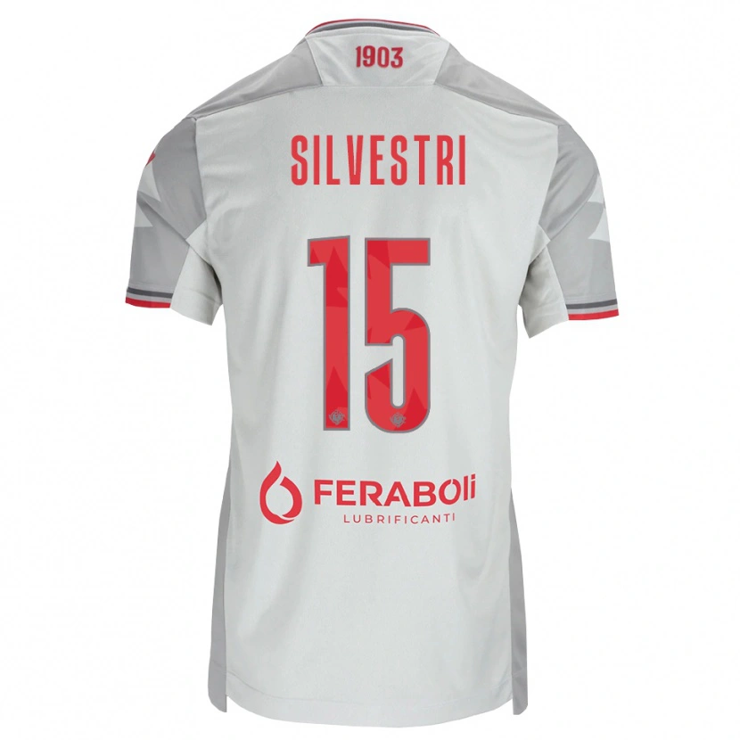 Danxen Dames Cristiano Silvestri #15 Grijs Wit Rood Uitshirt Uittenue 2026/27 T-Shirt België