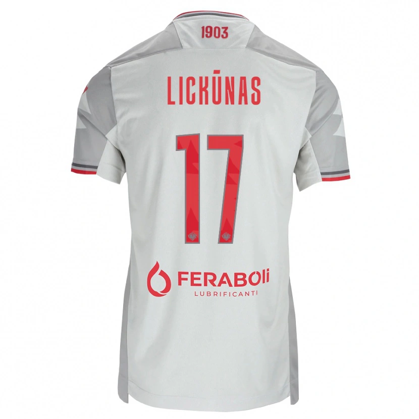 Danxen Dames Adrian Lickūnas #17 Grijs Wit Rood Uitshirt Uittenue 2026/27 T-Shirt België
