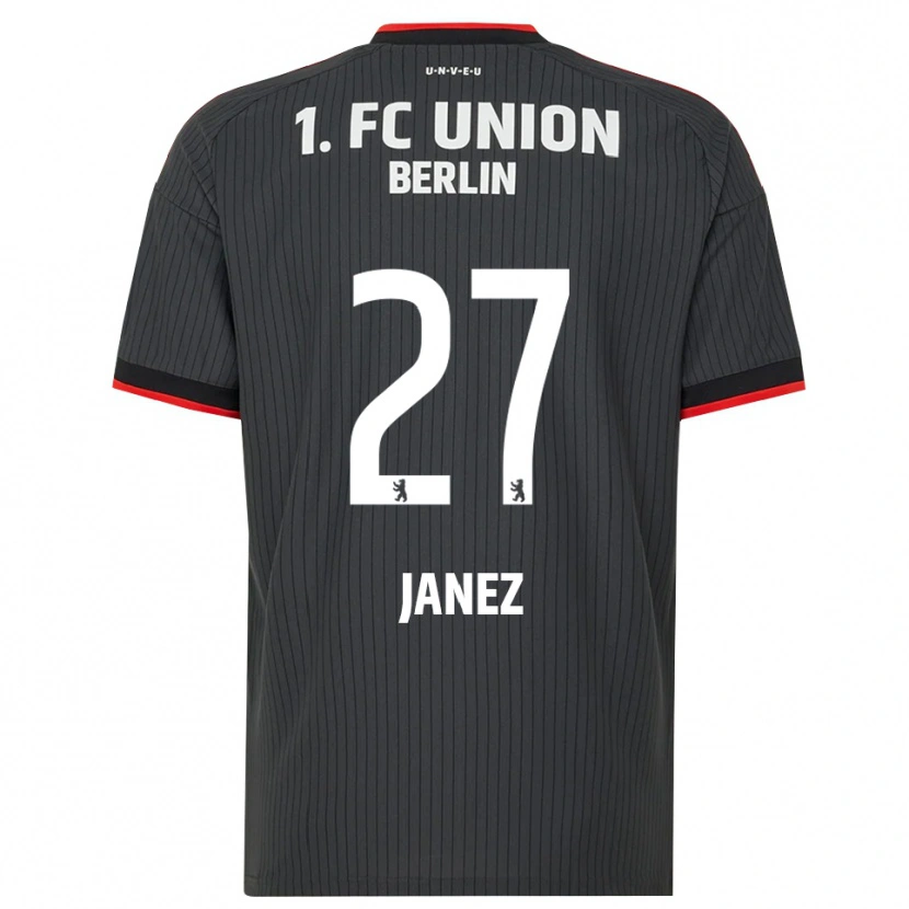 Danxen Dames Korina Janež #27 Zwart Wit Rood Uitshirt Uittenue 2026/27 T-Shirt België