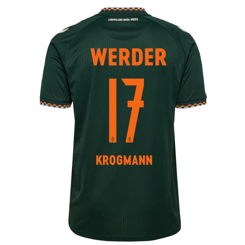 Danxen Dames Avid Krogmann #17 Donkergroen Oranje Wit Uitshirt Uittenue 2026/27 T-Shirt België